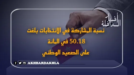 وزارة الداخلية: نسبة المشاركة في الانتخابات بلغت 50.18 في المائة على الصعيد الوطني