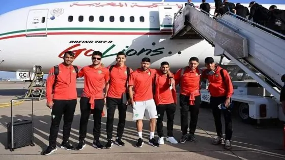 بعثة المنتخب المغربي تتوجه إلى أرض المونديال للمشاركة في النسخة 22 للحدث الرياضي العالمي