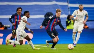 برشلونة يفوز ذهاباً على غريمه ريال مدريد في نصف نهائي كأس الملك