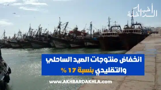 انخفاض منتوجات الصيد الساحلي والتقليدي بنسبة 17 % هذه السنة مقارنة بالسنة الماضية