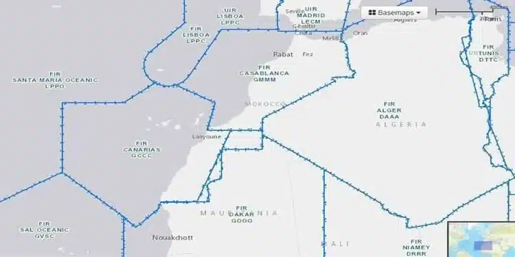 المجال الجوي للمغرب والصحراء